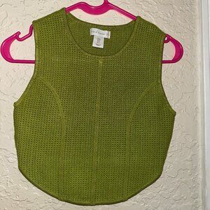 Green Mesh Crop Top